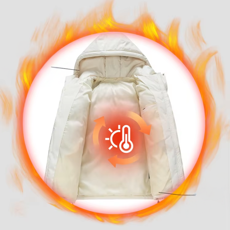 Jackord - Pufferjacke Herren Mit Kapuze Wasserdicht Winddicht Winterjacke