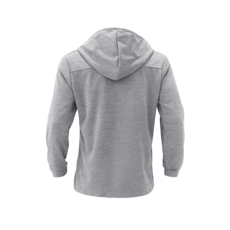 Edelman - Mantel Jacke Herren – Langer Hoodie-Mantel mit Doppelreiher-Knöpfen