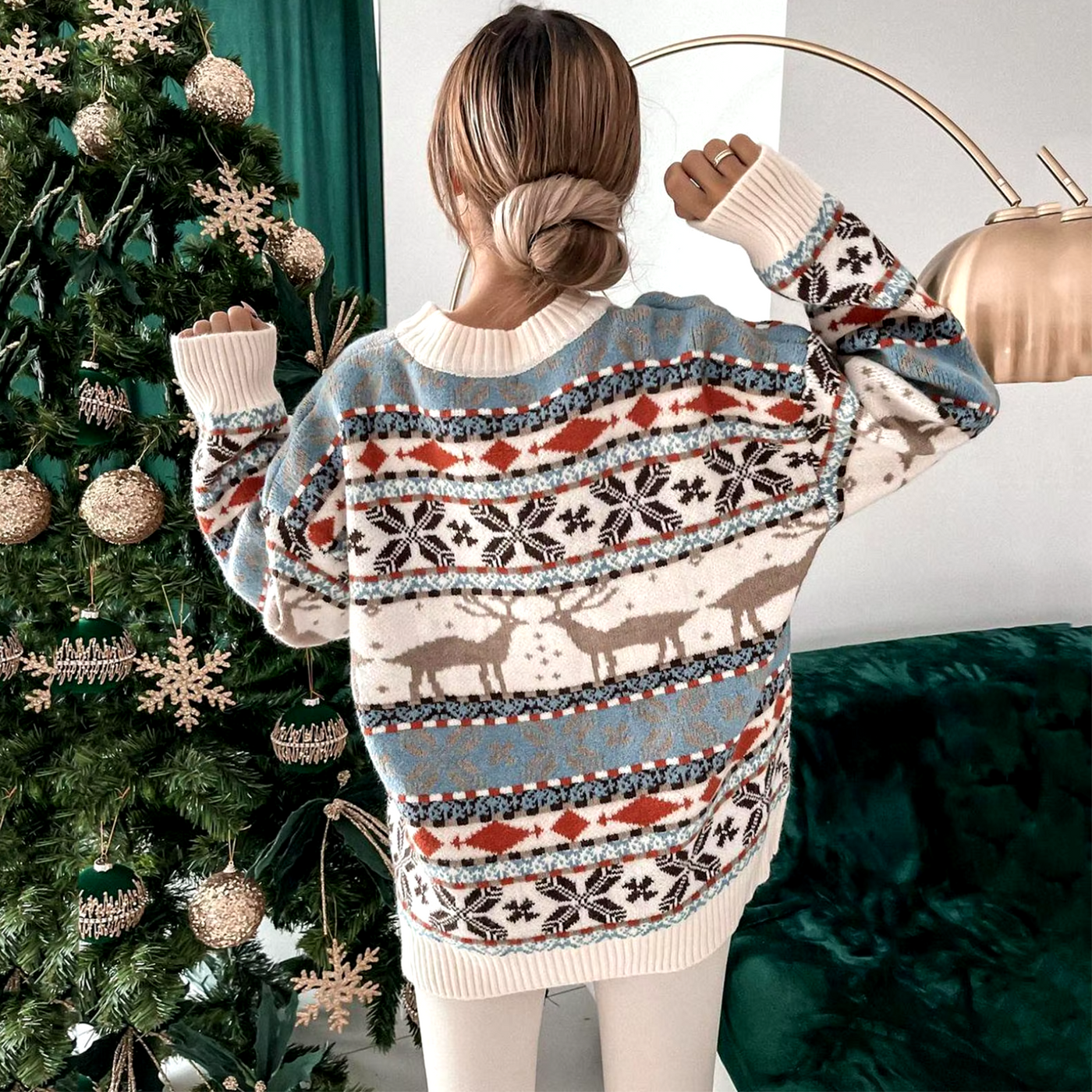 Wintert - Weihnachtspullover – Bequem, Langarm, Winterpullover