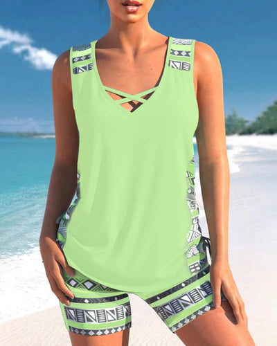 Camelle | Trendiger Tankini-Badeanzug