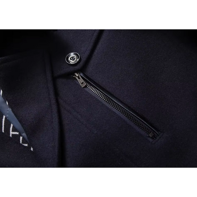 Altgrau - Langer Mantel Herren Warm Gefüttert Mit Weichem Innenfutter Winterjacke