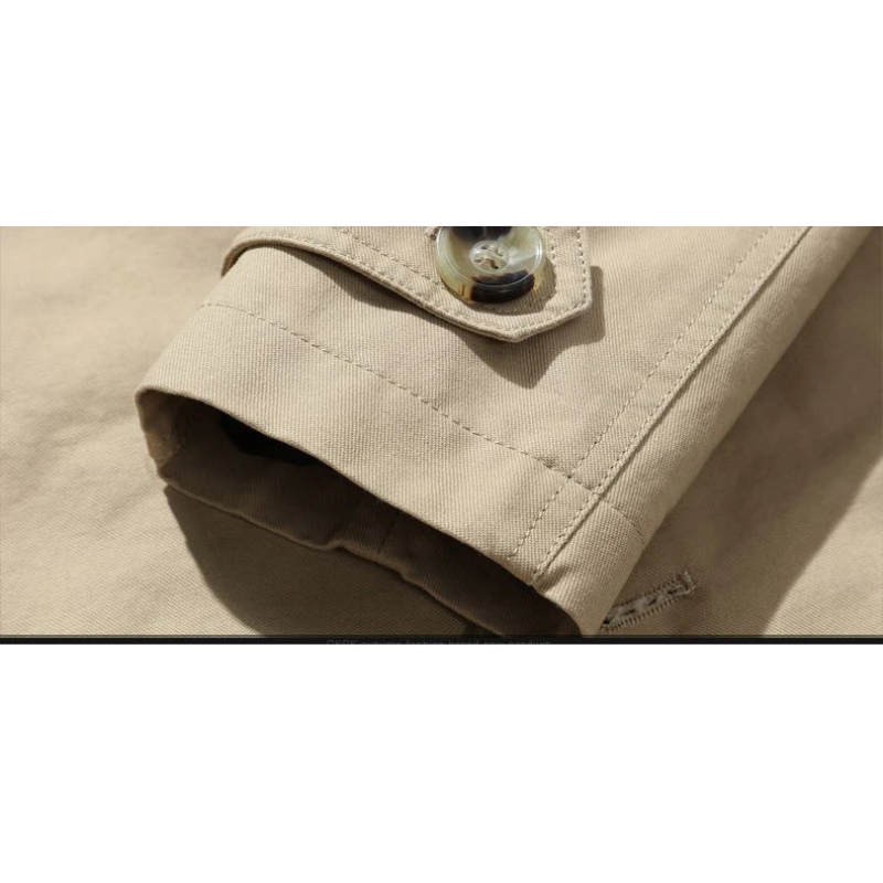 Nordgra - Langer Mantel Herren Stilvoller Trenchcoat Mit Gürtel und Revers