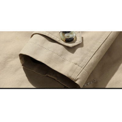 Nordgra - Langer Mantel Herren Stilvoller Trenchcoat Mit Gürtel und Revers