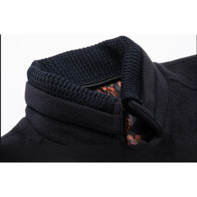 Nordher - Langer Mantel Herren Eleganter Wollmantel Mit Fleece-Innenfutter