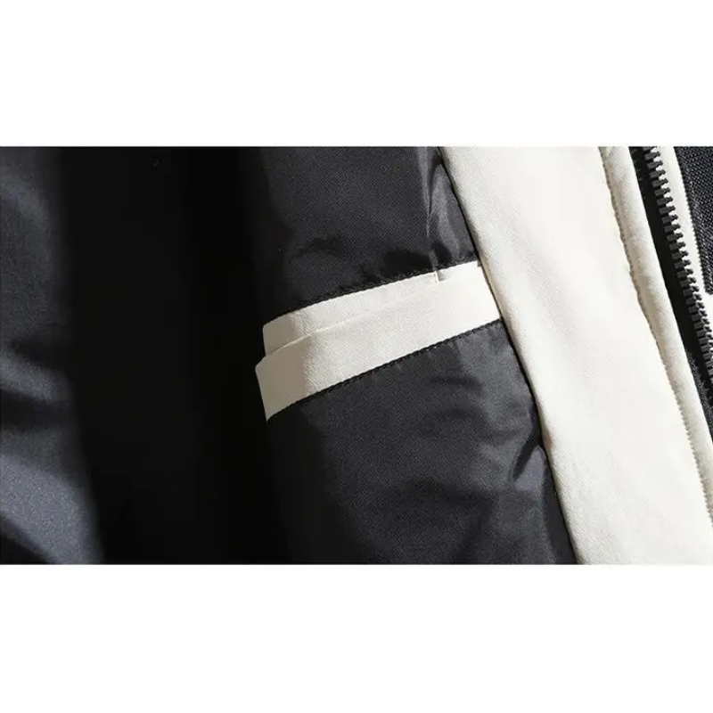 Starkon - Langer Wintermantel Herren Daunenmantel Dick Gefüttert Mit Kapuze