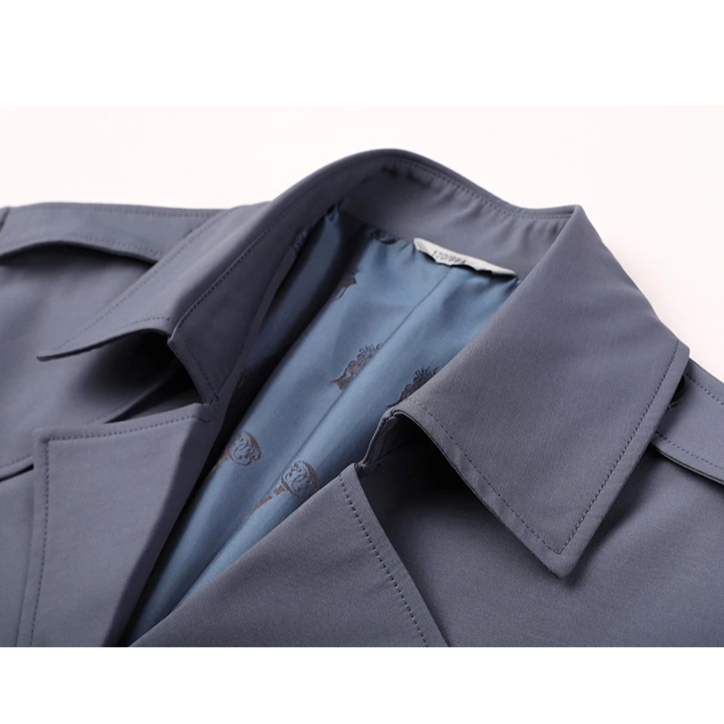 Winterx - Langer Mantel Herren Winterjacke Mit Knöpfen und Fleece-Innenfutter