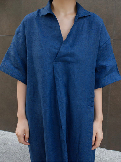 Elegantes Midikleid mit V-Ausschnitt – Julia