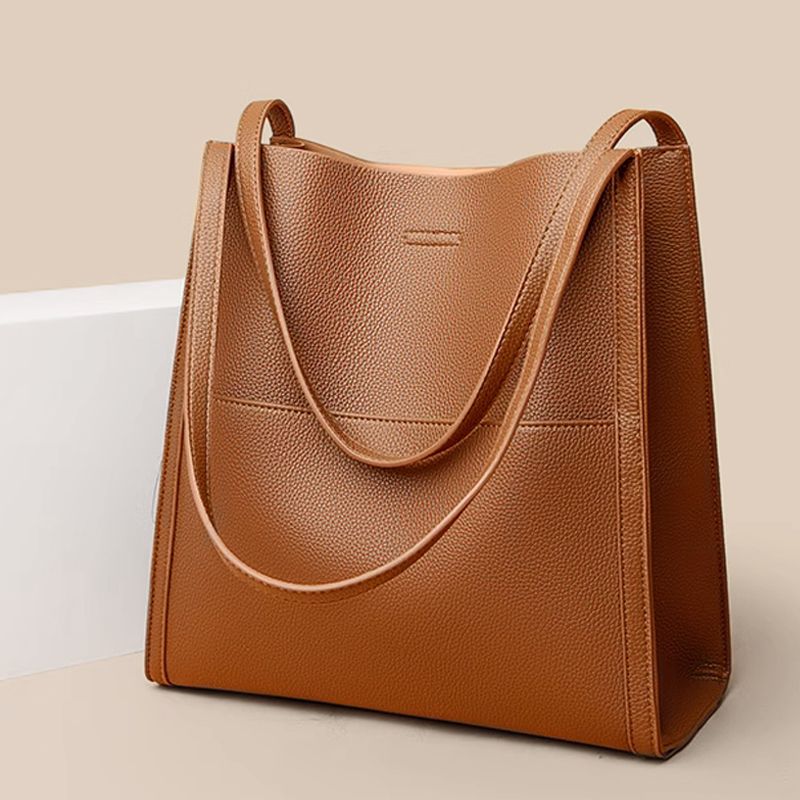 Ronin | Einfache unifarbene Ledertragetasche