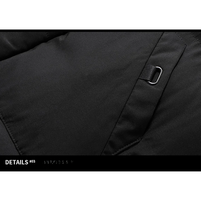 Fröstor - Langer Wintermantel Herren Wasserdicht Winterjacke Mit Fellkapuze