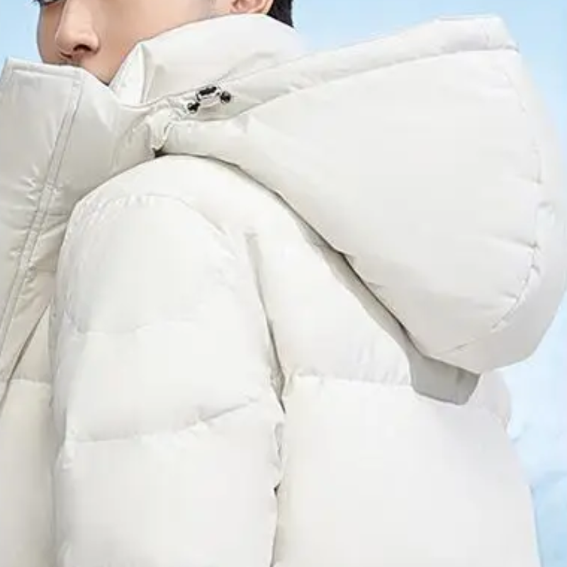 Soltwin - Langer Wintermantel Herren Warm Gefüttert Mit Kapuze Winddicht