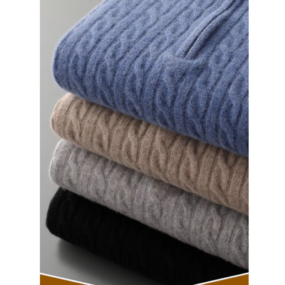 Ziptran - Hochwertiger Strickpullover mit Reißverschluss Herren – Ideal für Wintertage