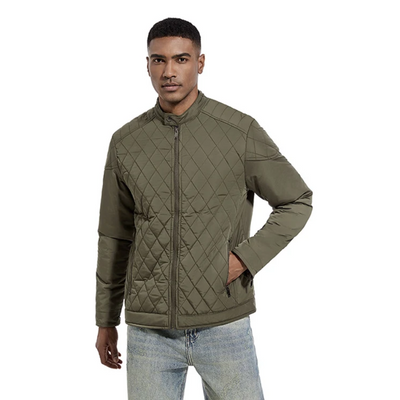 Drevant - Gewattierte Jacke Herren mit Stehkragen und Druckknopfverschluss