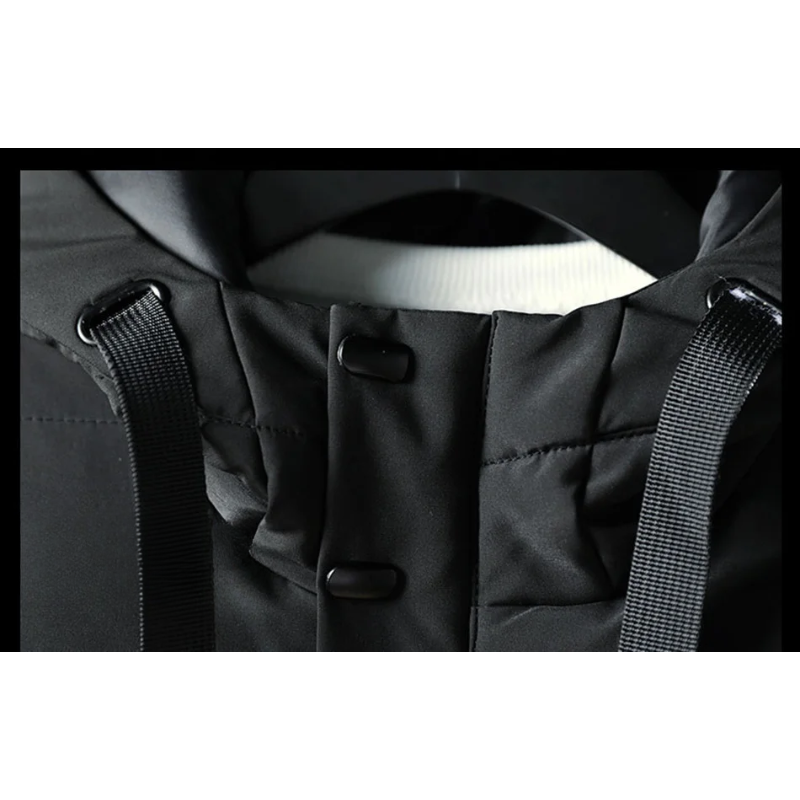 Trauwol - Langer Wintermantel Herren – Warmer Daunenparka mit Kapuze und Taschen