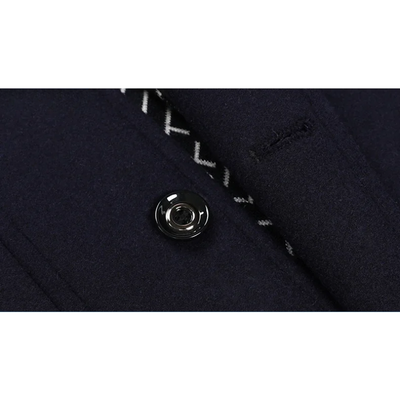 Hochfed - Langer Mantel Herren Winterjacke Mit Stehkragen und Reißverschluss