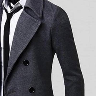 Starken - Mantel Jacke Herren – Klassischer langer Wollmantel für Herbst und Winter