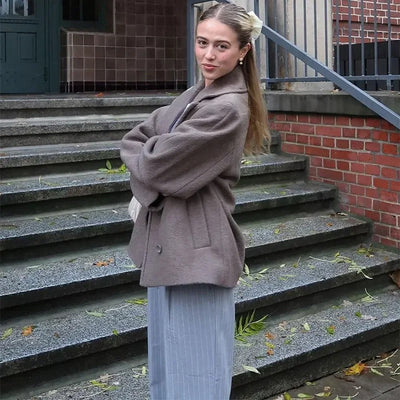 Wanda | Elegantes Revers Oberbekleidung Damenmantel