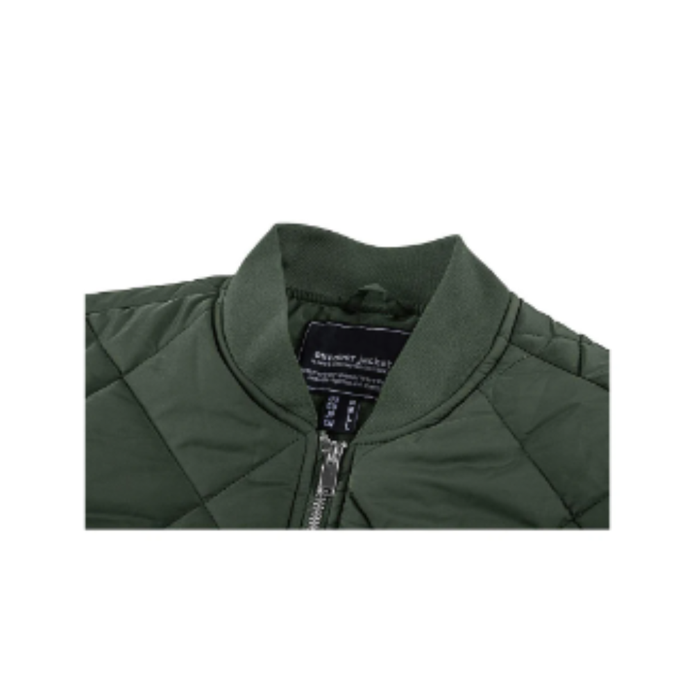 Windlek - Gewattierte Jacke Herren mit Stehkragen und Reißverschluss-Design