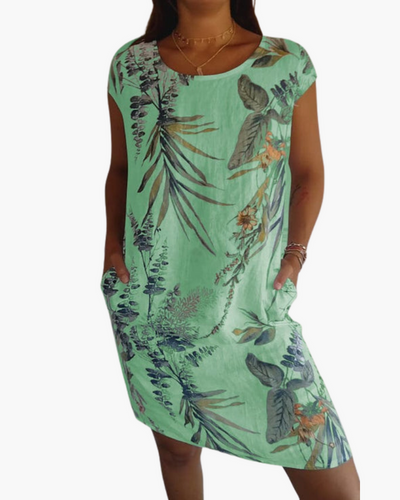 Damen T-Shirt Kleid | Lockeres Sommerkleid mit Print