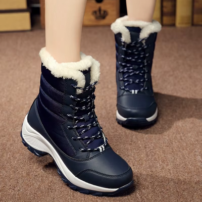 Chalette - Damen Winterstiefel mit Schnürung und wasserdichtem Warmfutter