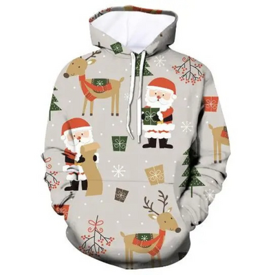 Glitzro - Weihnachtspullover für Damen, Strickpullover mit lustigem Rentier-Design