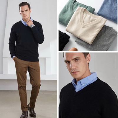 Strickz - Wollpullover Herren – Eleganter Rundhals-Pullover für Alltag & Büro