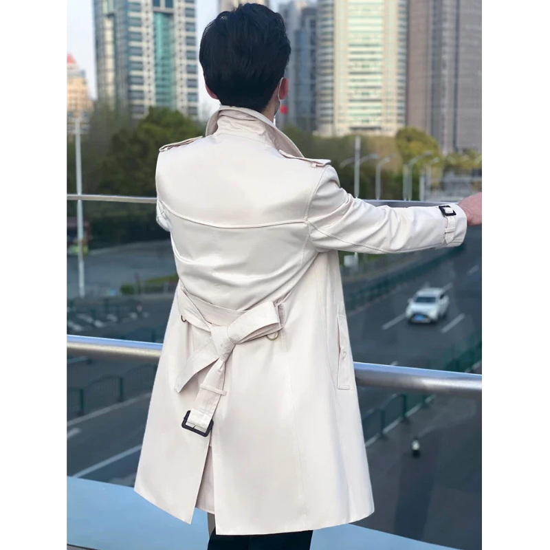 Eichenr - Wasserabweisende Mantel Jacke Herren – Klassischer Trenchcoat mit Gürtel
