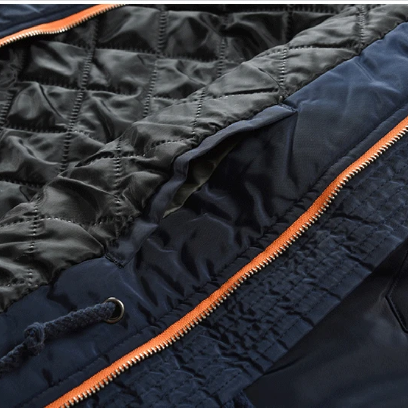 Herrlen - Wintermantel Männer, Winddichte Jacke mit Reißverschluss und Kapuze