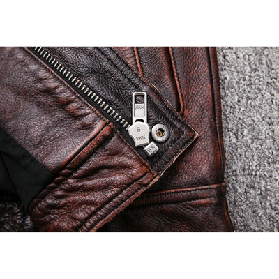 Zeltrov - Lederjacke Herren, Stilvolle Jacke aus Echtleder mit Stehkragen