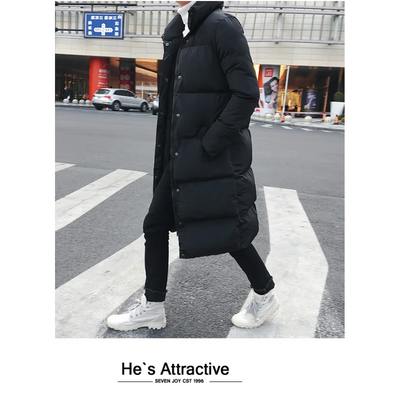 Nordlig - Langer Wintermantel Herren Warm Gefüttert Winddicht Mit Kapuze