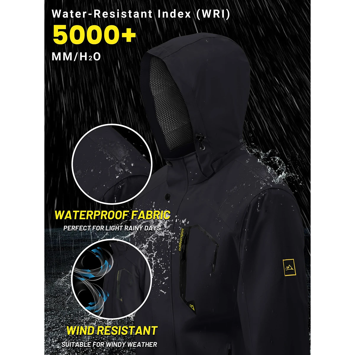 Arkturo - Wasserdichter Wintermantel Männer – Thermo Fleece, Winddicht, Outdoor