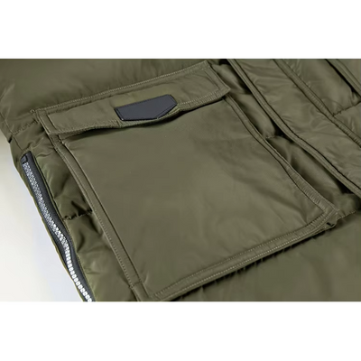 Nebrank - Parka Winterjacke Herren – Lang, Warm Gefüttert, Mit Kunstfellkapuze