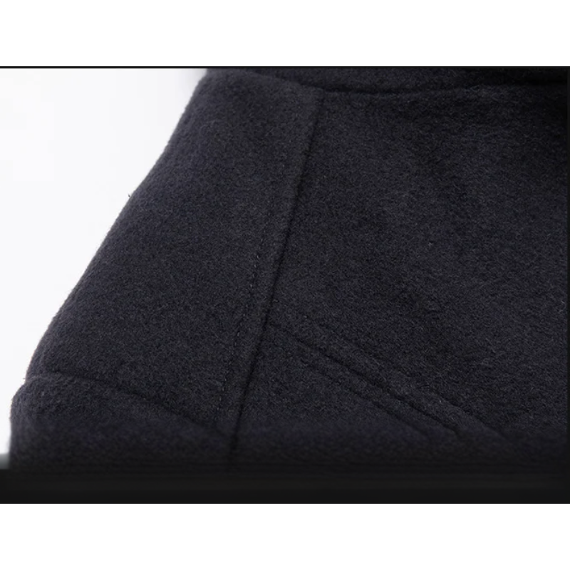 Nordher - Langer Mantel Herren Eleganter Wollmantel Mit Fleece-Innenfutter