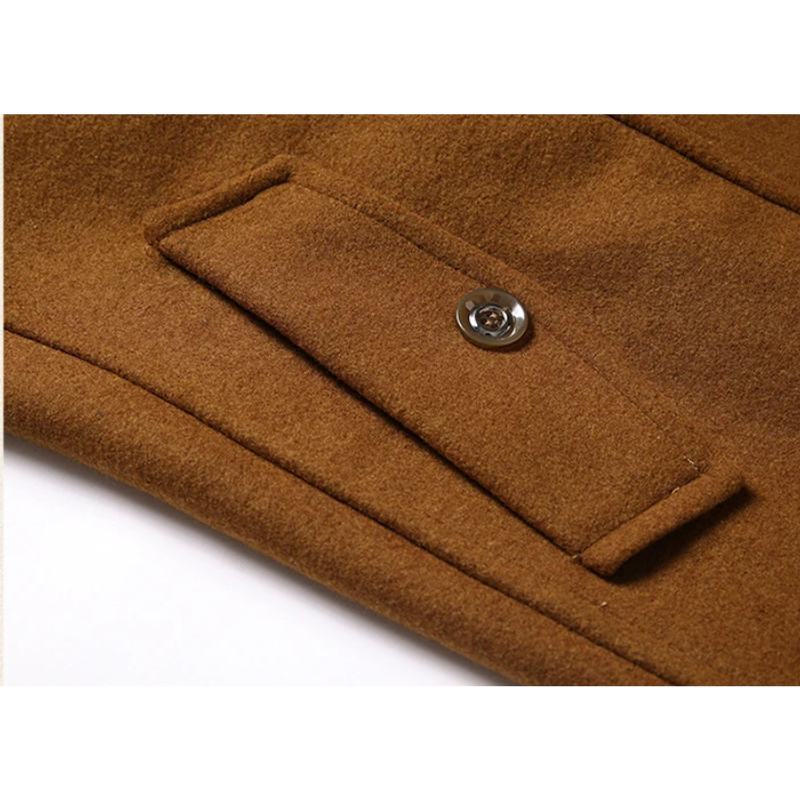 Nordalt - Langer Mantel Herren Warm Gefüttert Mit Stehkragen Winterjacke