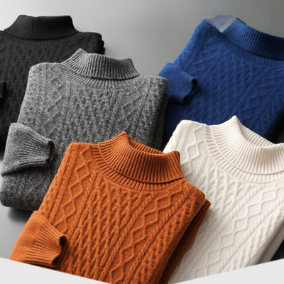 Feinlux - Wollpullover Herren – Weicher Pullover mit Strukturmuster