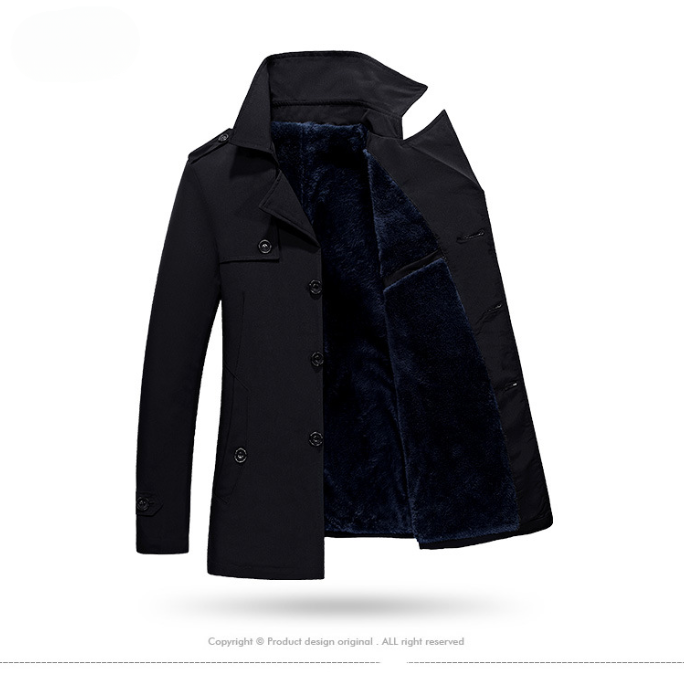 Landkam - Mantel Jacke Herren – Wasserabweisender Outdoor-Mantel mit Stehkragen