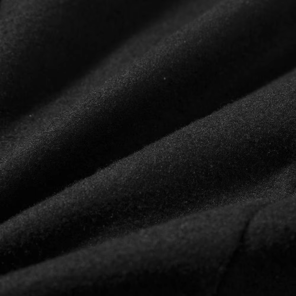 Frostex - Langer Mantel Herren Stilvoller Wollmantel Mit Revers und Brusttasche