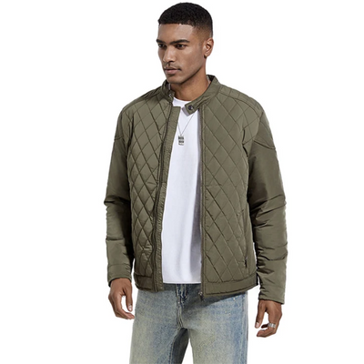 Drevant - Gewattierte Jacke Herren mit Stehkragen und Druckknopfverschluss