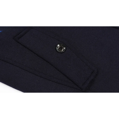 Hochfed - Langer Mantel Herren Winterjacke Mit Stehkragen und Reißverschluss