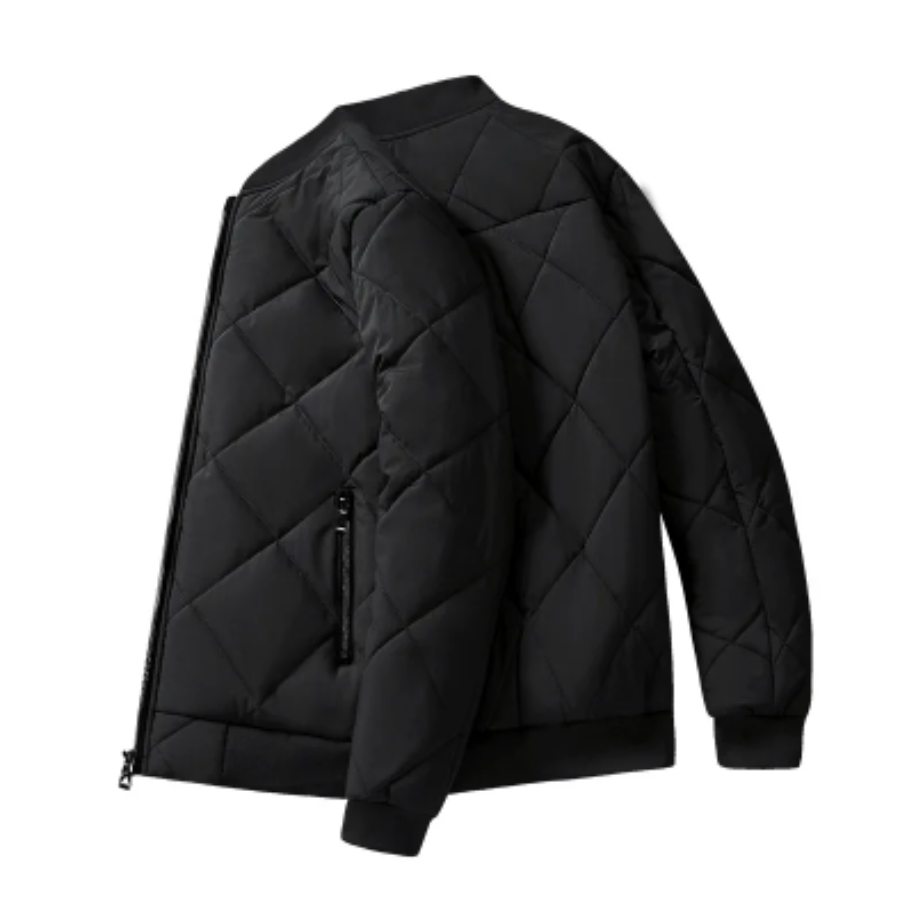 Brovian - Gewattierte Jacke Herren mit warmem Fleecefutter und Reißverschluss