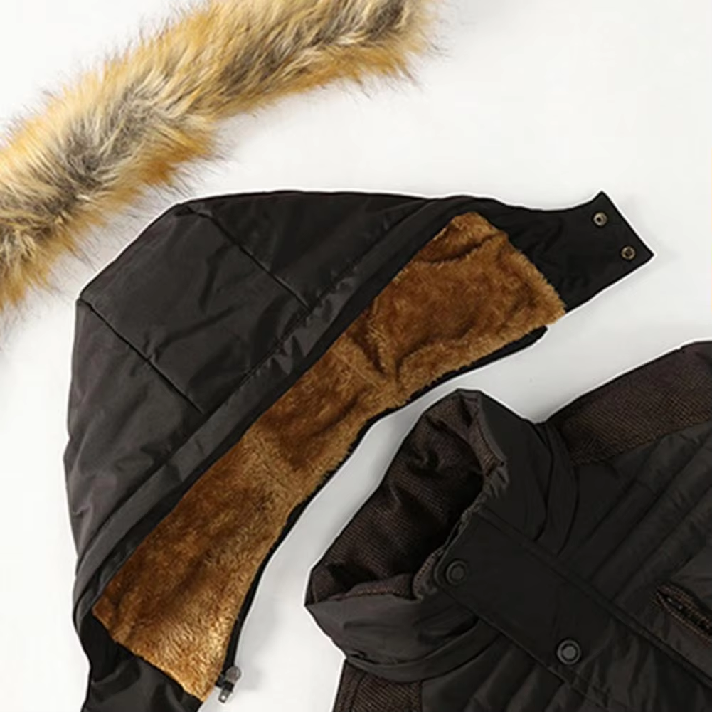 Daunsol - Pufferjacke Herren Winddicht Winterjacke Mit Kapuze Gefüttert