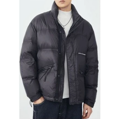 Grauarm - Daunenjacke Herren Lang Warm Gefüttert Wintermantel Mit Kapuze