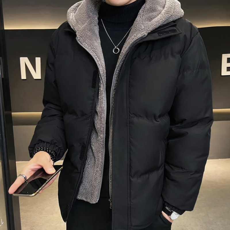 Wintrax - Langer Wintermantel Herren Daunenmantel Mit Kapuze Gefüttert