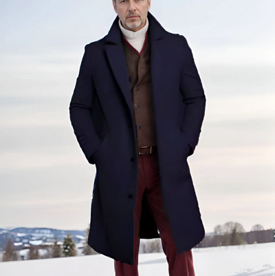Nordmyn - Elegante Mantel Jacke Herren – Langer Winter Trenchcoat mit Revers