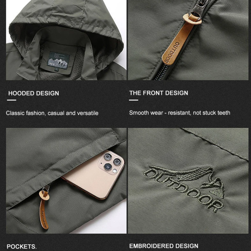 Warmorn - Wintermantel Männer mit Fleece-Futter, Winddichte Outdoor-Jacke