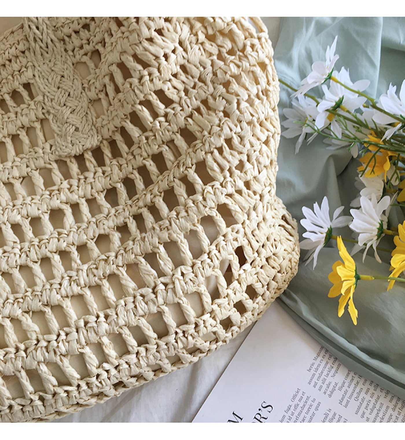 STELLA |  Stylische gewebte Strandtasche