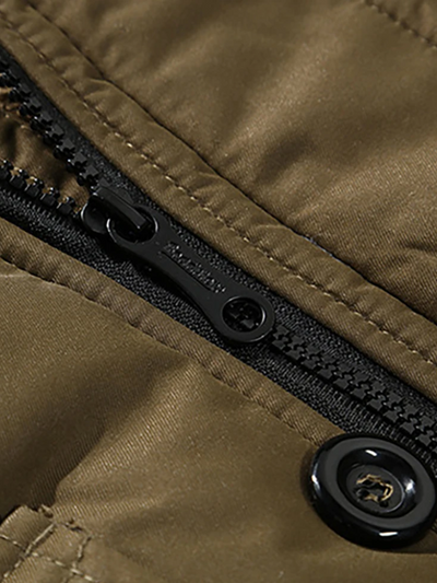 Strömik - Parka Winterjacke Herren – Warm Gefüttert, Winddicht, Mit Kunstfellkapuze