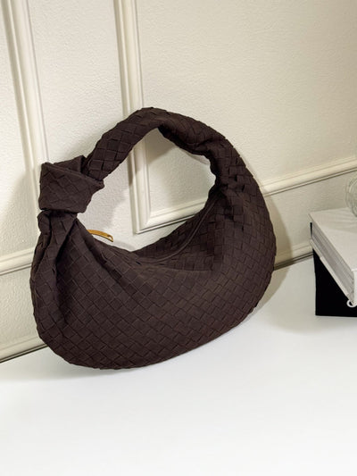 Celeste Knotted Braided Medium Suede Bag - Elegante, Vegane Leder-Handtasche mit Raffiniertem Design