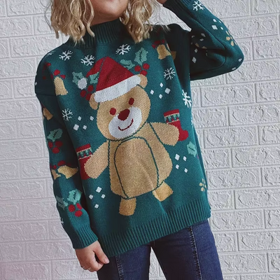 Kuschel - Weihnachtspullover – Bequem, Strick, Mit Weihnachtlichem Motiv