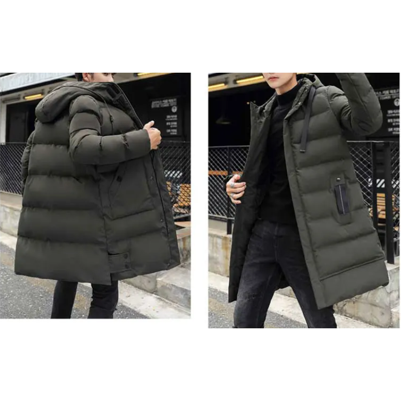 Zinntal - Langer Wintermantel Herren Warm Gefüttert Mit Kapuze Winddicht