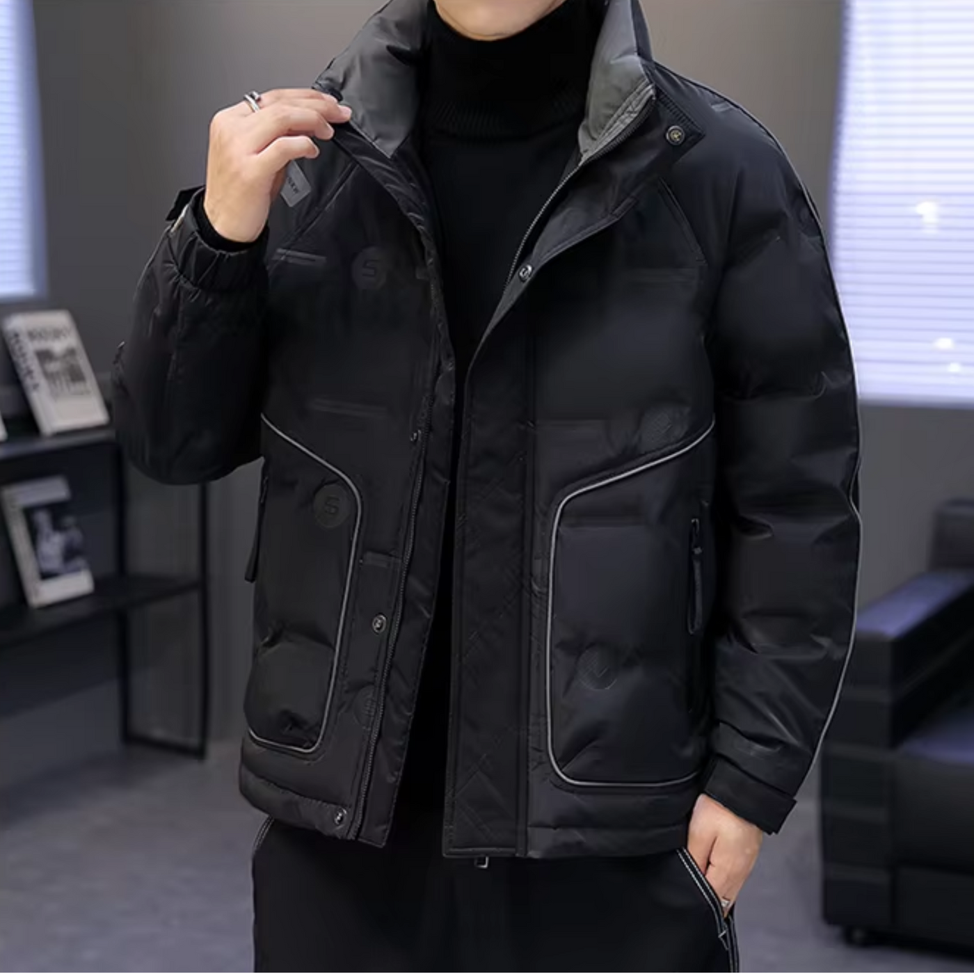 Wintexx - Daunenjacke Herren Warm Gefüttert Winddicht Mit Kapuze